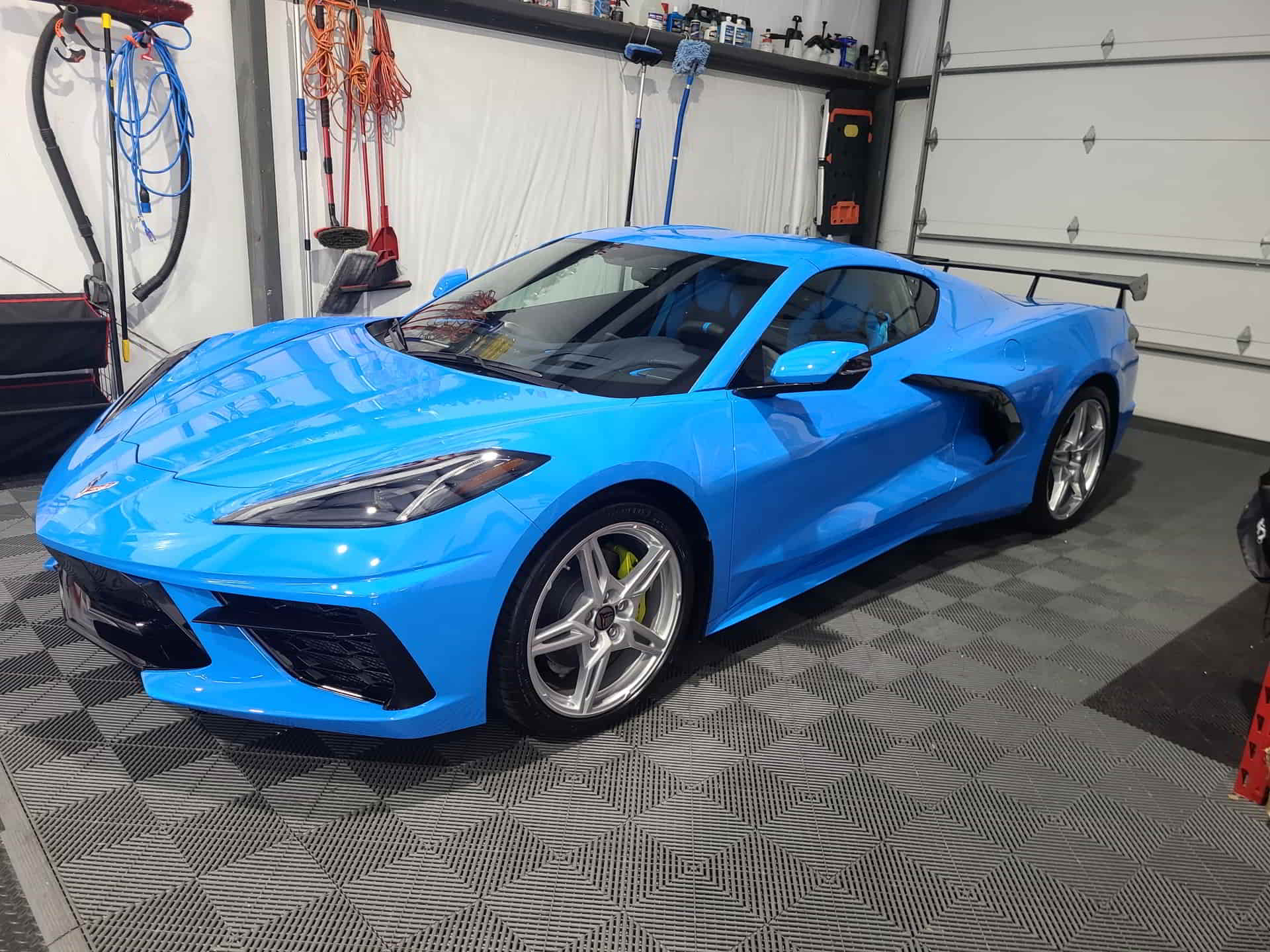 blue sport car paint protection film full tims pro auto spa wildwood fl